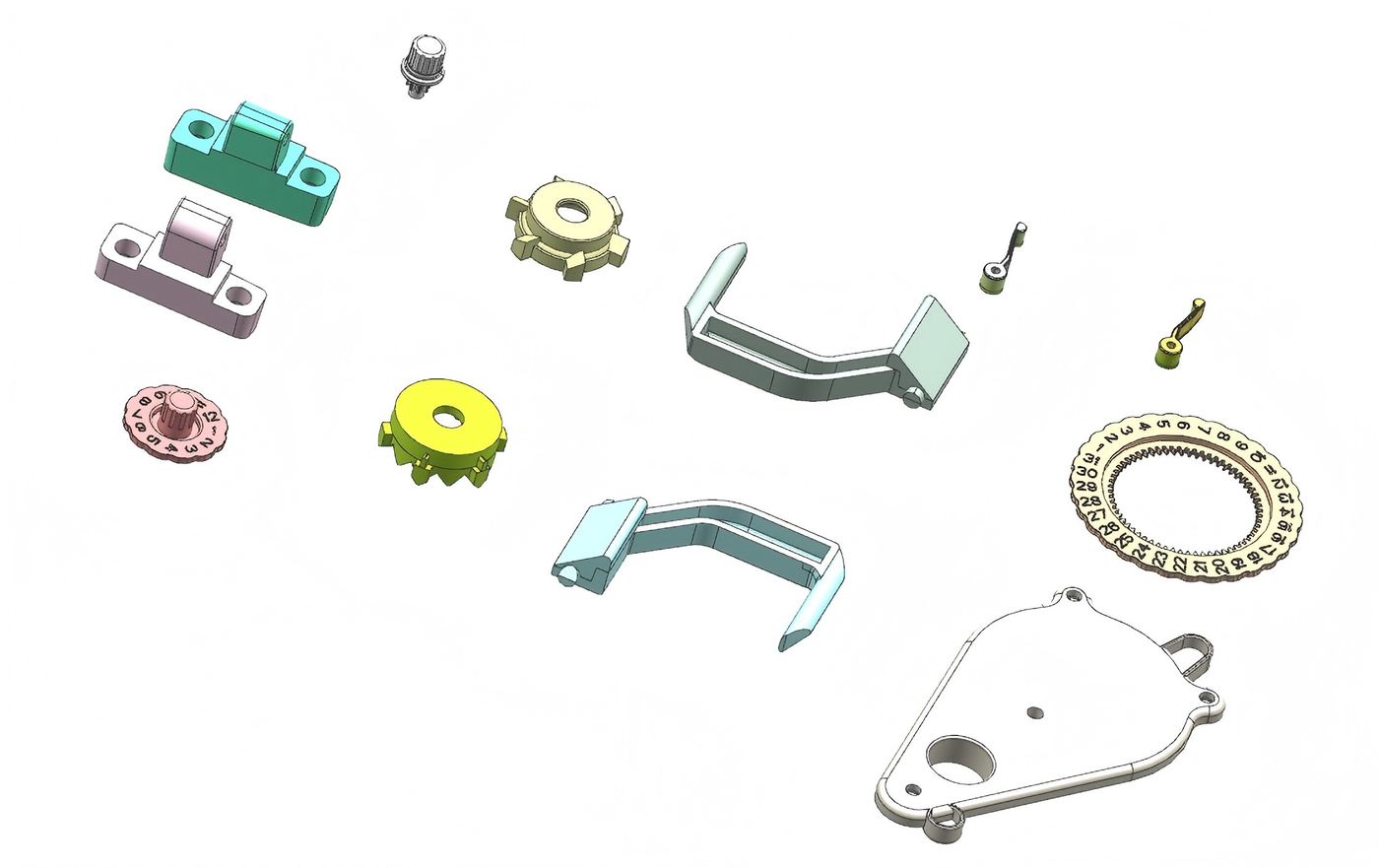 12-component assembly mold detail image