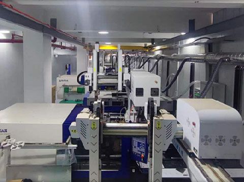 Automated injection molding production line at Jeancen Mold